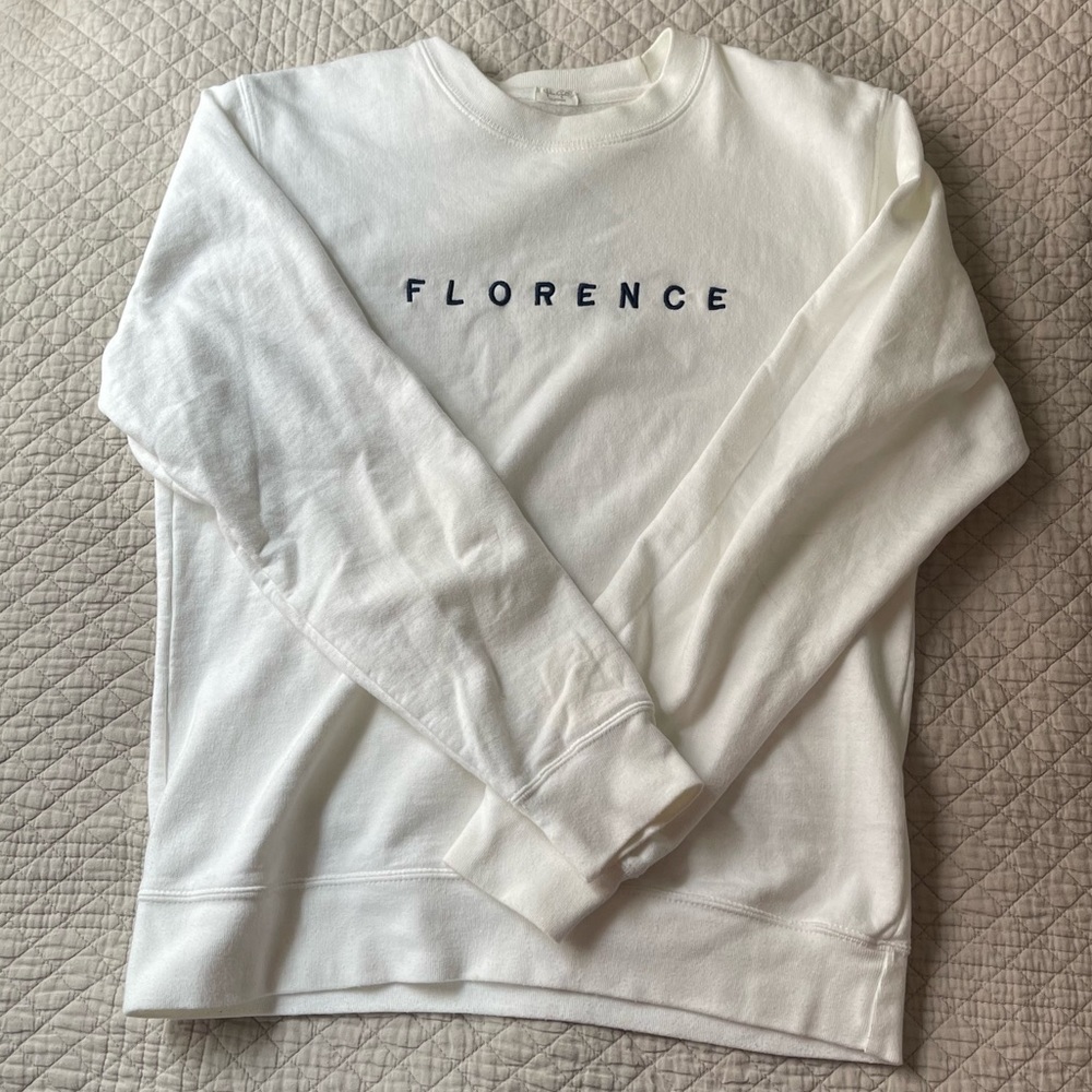 Brandy Melville Embroidered Florence Crewneck